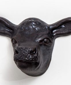 Wall mounted ceramic animal heads