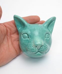 Cat Head - Teal blue