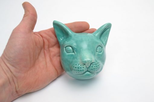 Cat Head - Teal blue