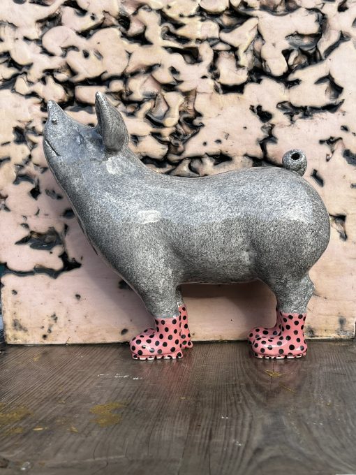 Pig in boots - Pink spotty - Image 3