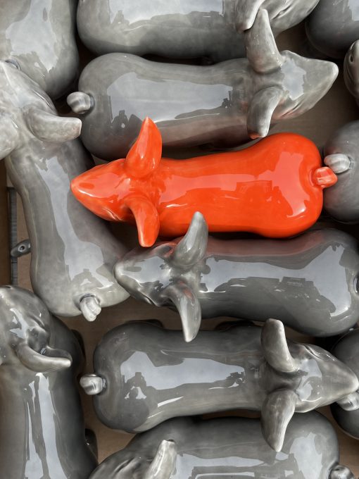 Mini Pigs with Gold or Platinum  lustre boots - Image 25