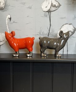 Mini Pigs with Gold or Platinum  lustre boots