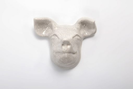 Pig head white crackle